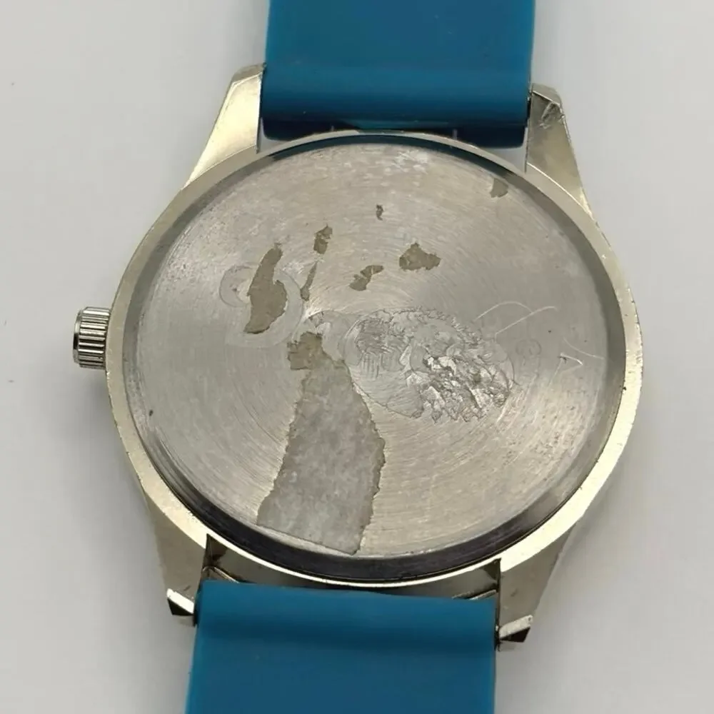 Silver & Blue Retro Watch